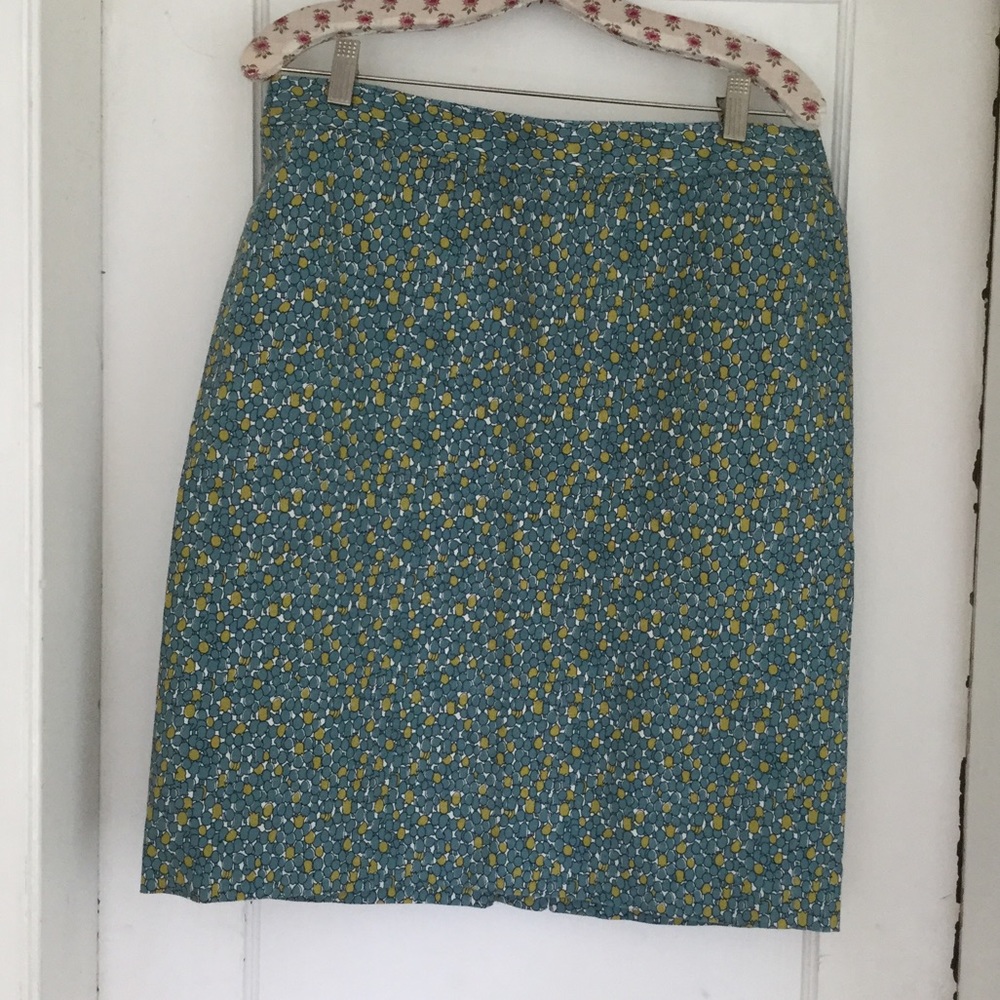Talbots size 12 blue flower pencil skirt
